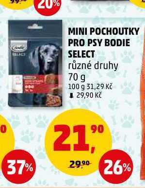 Penny Market Mini pochoutky pro psy bodie select, 70 g nabídka