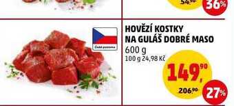 Penny Market Hovězí kostky na guláš dobré maso, 600 g nabídka