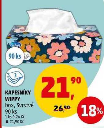 Penny Market Kapesníky wippy, 90 ks nabídka