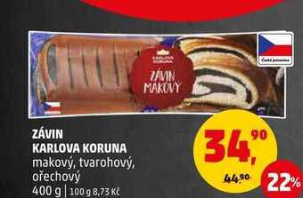 Penny Market Závin karlova koruna, 400 g nabídka