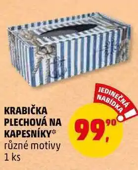 Penny Market Krabička plechová na kapesníky, 1 ks nabídka
