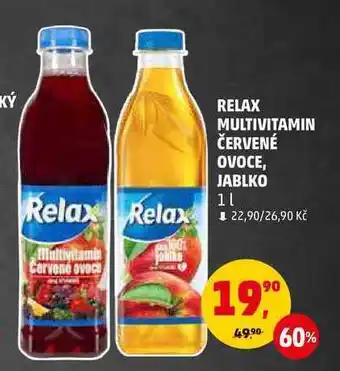 Penny Market Relax multivitamin červené ovoce, jablko, 1 l nabídka