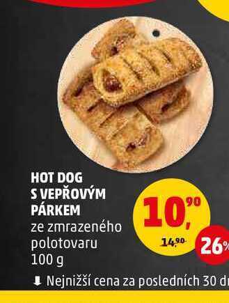 Penny Market Hot dog s vepřovým párkem, 100 g nabídka
