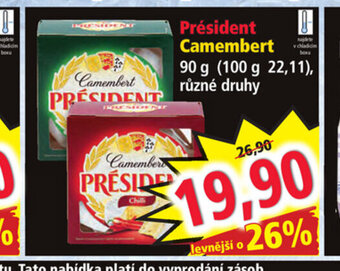 Norma Président Camembert 90g nabídka