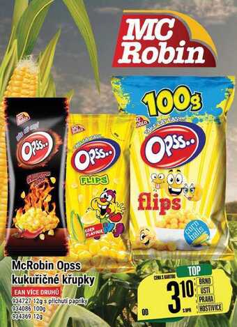 Tamda Foods Mcrobin opss kukuřičné křupky nabídka