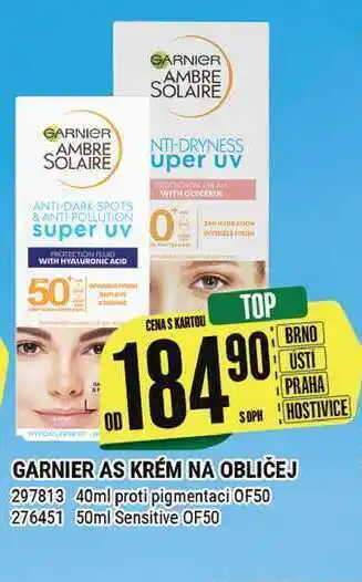 Tamda Foods Garnier as krém na obličej nabídka