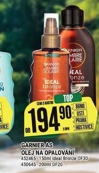 Tamda Foods Garnier as olej na opalování nabídka