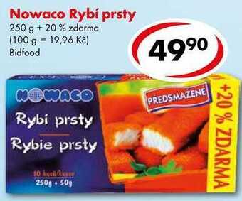 Nowaco rybí prsty, 250 g + 20% zdarma