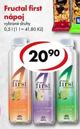 CBA Fructal first nápoj, 0,5 l nabídka
