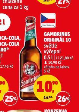 Penny Market Pivo gambrinus nabídka