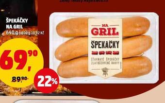 Penny Market Špekáčky na gril nabídka