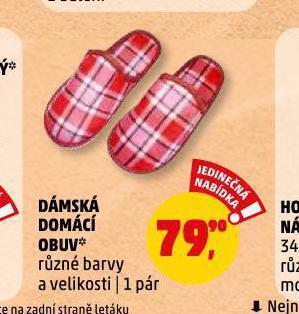 Penny Market Dámská domácí obuv nabídka