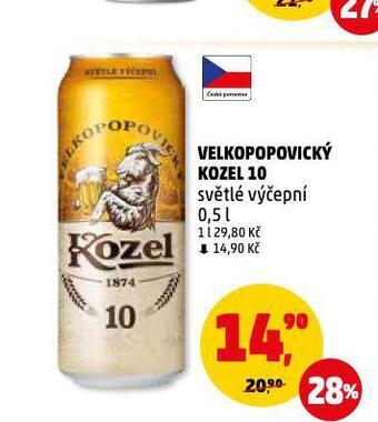 Penny Market Pivo velkopopovický kozel nabídka