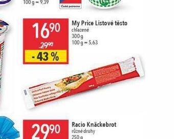 Globus My price listové těsto nabídka