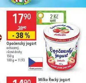 Globus Opočenský jogurt ochucený nabídka