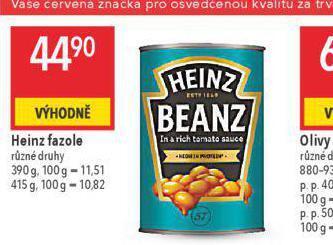 Globus Heinz fazole nabídka