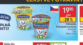 Globus Pribináček, pribináček tvarohový nabídka