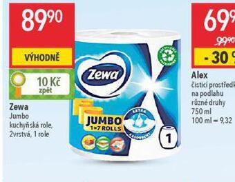 Globus Zewa jumbo kuchyňské role nabídka