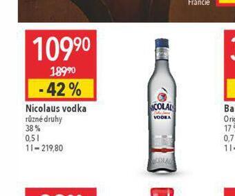 Globus Nicolaus vodka nabídka