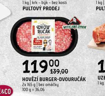 Terno Hovězí burger - dvouručák nabídka