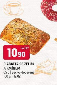 Terno Ciabatta se zelím a kmínem nabídka