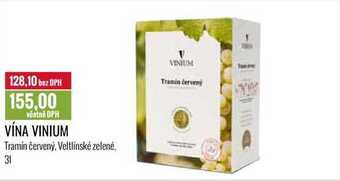 Ratio Vína vinium, 3 l nabídka