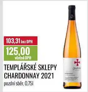 Ratio Templářské sklepy chardonnay 2021, 0,75 l nabídka
