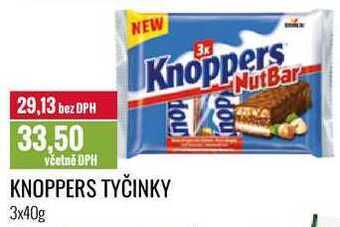 Ratio Knoppers tyčinky, 3x 40 g nabídka