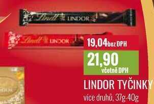 Ratio Lindor tyčinky, 37 g-40 g nabídka
