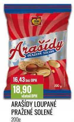 Ratio Arašídy loupané pražené solené, 200 g nabídka