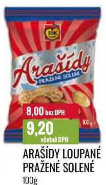 Ratio Arašídy loupané pražené solené, 100 g nabídka