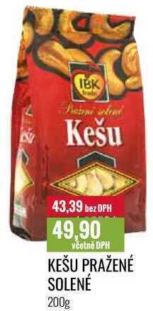 Ratio Kešu pražené solené, 200 g nabídka