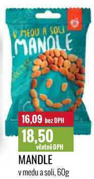 Ratio Mandle v medu a soli, 60 g nabídka
