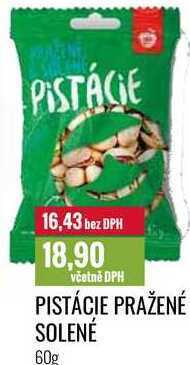 Ratio Pistácie pražené solené, 60 g nabídka