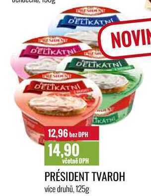 Ratio Président tvaroh, 125 g nabídka