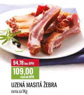 Ratio Uzená masitá žebra, cena za 1 kg nabídka