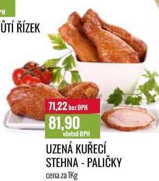 Ratio Uzená kuřecí stehna - paličky, cena za 1 kg nabídka