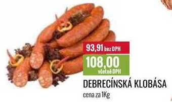 Ratio Debrecínská klobása, cena za 1 kg nabídka