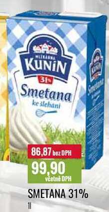 Ratio Smetana 31%, 1 l nabídka