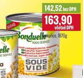 Ratio Bonduelle kukuřice, 1870 g nabídka