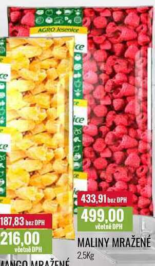Ratio Maliny mražené, 2,5 kg nabídka