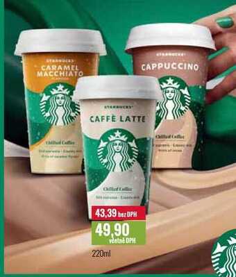Ratio Starbucks, 220 ml nabídka