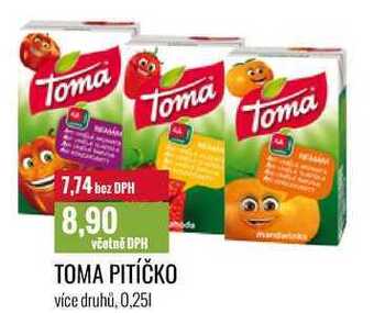 Ratio Toma pitíčko, 0,25 l nabídka