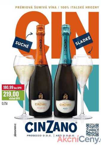 Ratio Cinzano, 0,75 l nabídka