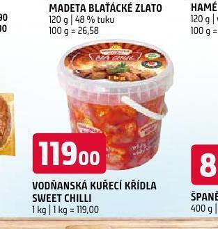 Terno Vodňanská kuřecí křídla sweet chilli nabídka