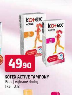 Terno Kotex active tampony nabídka