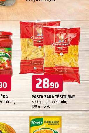 Terno Pasta zara těstoviny nabídka