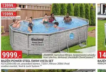 Baumax Bazén power steel swim vista set nabídka