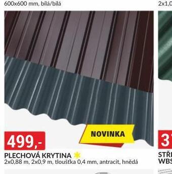 Baumax Plechová krytina nabídka