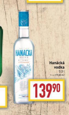 Billa Hanácká vodka nabídka